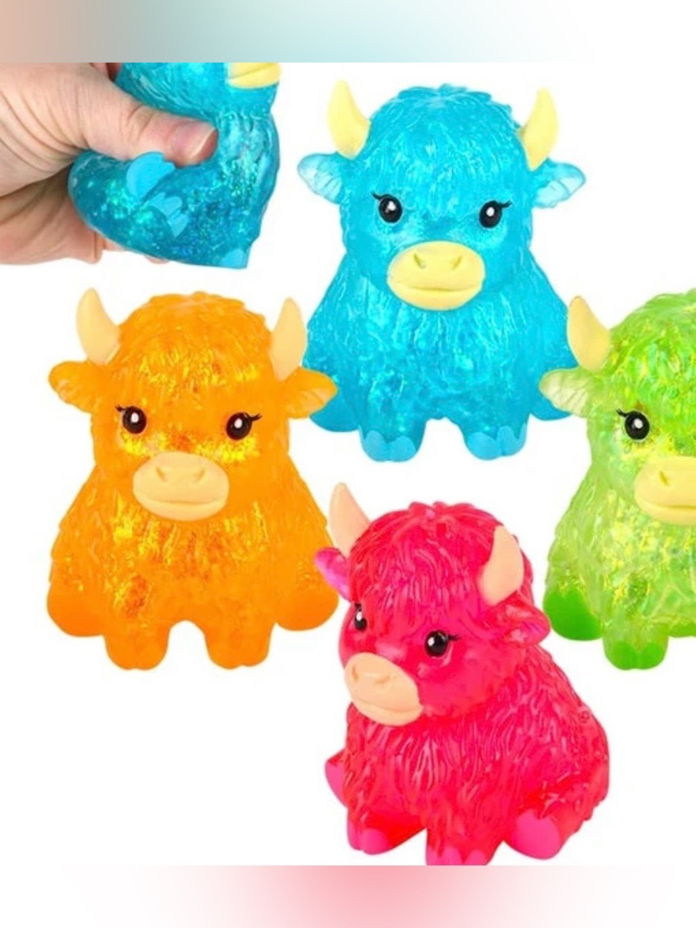 Sugar Highland Cow Squishy- Orange